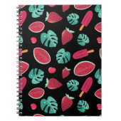 Popsicle, Cherry, Strawberry & Watermelon Blätter Notizblock (Vorderseite)