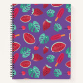 Popsicle, Cherry, Strawberry & Watermelon Blätter Notizblock (Vorderseite)