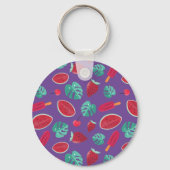 Popsicle, Cherry, Strawberry & Watermelon Blätter Schlüsselanhänger (Vorderseite)