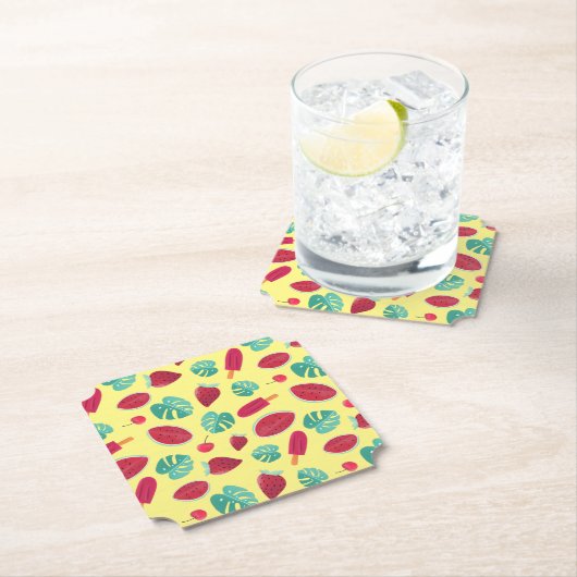 Popsicle, Cherry, Strawberry & Watermelon Blätter Untersetzer (Vor Ort)