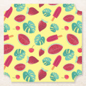 Popsicle, Cherry, Strawberry & Watermelon Blätter Untersetzer (Vorderseite)