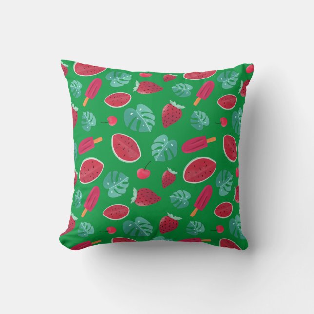 Popsicle, Cherry, Strawberry & Watermelon Kissen (Vorderseite)