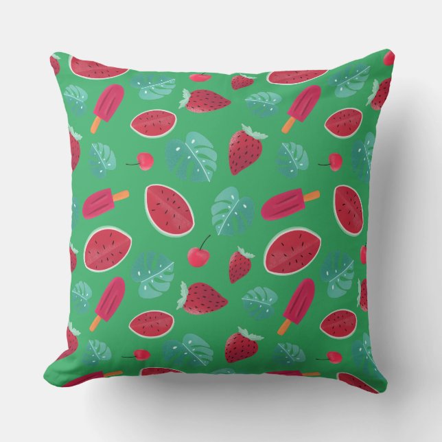 Popsicle, Cherry, Strawberry & Watermelon Kissen (Vorderseite)