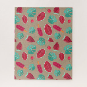 Popsicle, Cherry, Strawberry & Watermelon Puzzle