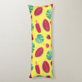 Popsicle, Cherry, Strawberry & Watermelon Seitenschläferkissen (Rückseite (Vertikal))