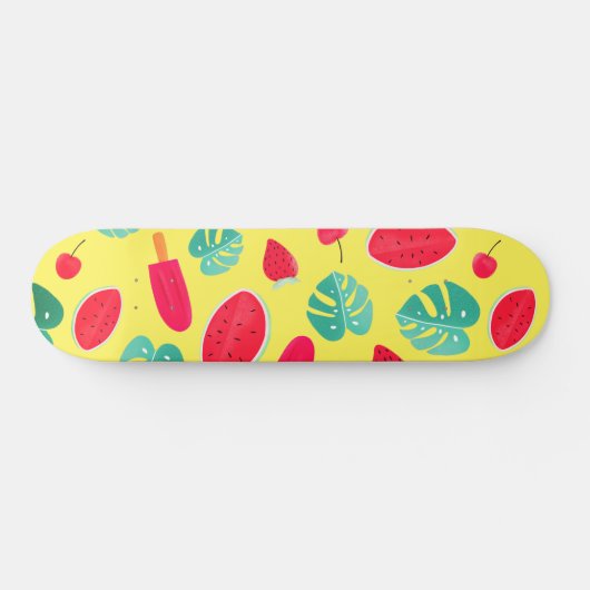 Popsicle, Cherry, Strawberry & Watermelon Skateboard (Horizontal)