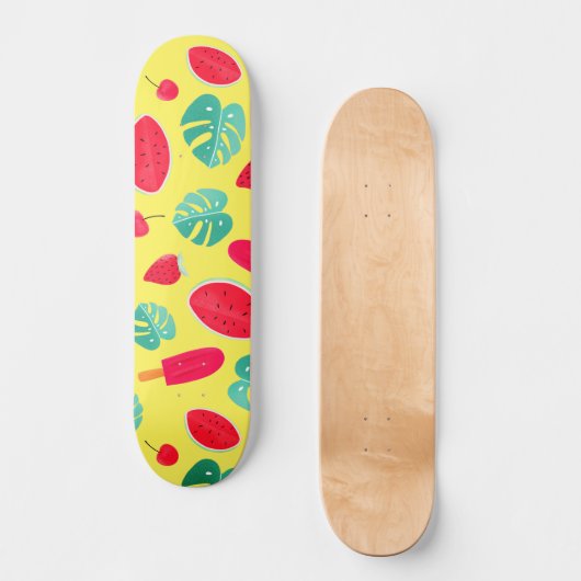 Popsicle, Cherry, Strawberry & Watermelon Skateboard (Vorderseite)