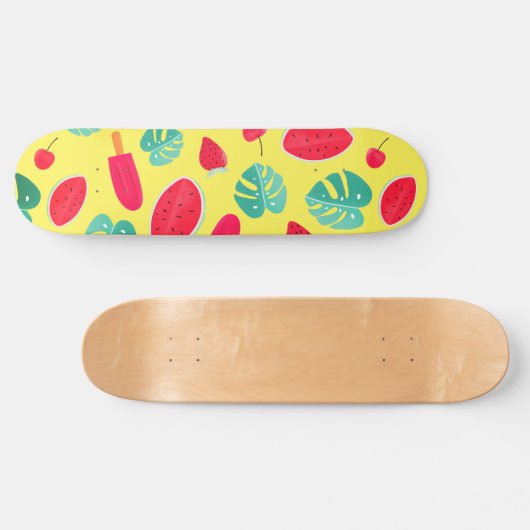Popsicle, Cherry, Strawberry & Watermelon Skateboard (Horizontal)