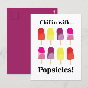 Popsicle Colorful Sweet Summer Postkarte