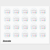 Popsicle Danke Gastgeschenk Stickers (Blatt)