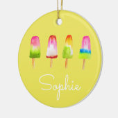 Popsicle Eis block Sommerwasserfarbe niedlich Keramik Ornament (Links)