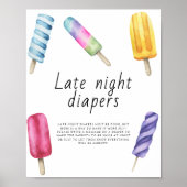 Popsicle Eis - Spate night diapers game Poster (Vorne)