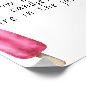 Popsicle - erraten Sie, wie viele Bonbons in Glas Poster (Ecke)
