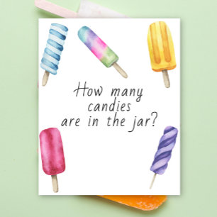 Popsicle - erraten Sie, wie viele Bonbons in Glas  Poster