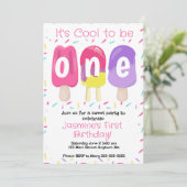 Popsicle First Birthday Party Einladung (Stehend Vorderseite)