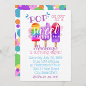 Popsicle-Geburtstag Einladung (Vorne/Hinten)
