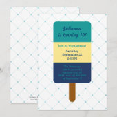 Popsicle-Geburtstags-Einladung Einladung (Vorne/Hinten)