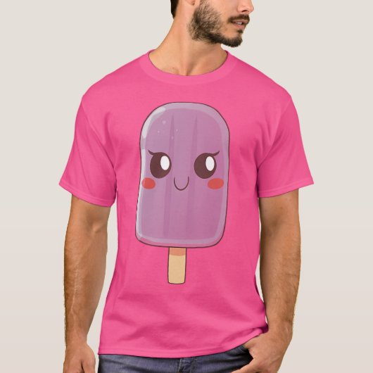 Popsicle Kawaii Black Cherry T-Shirt (Vorderseite)
