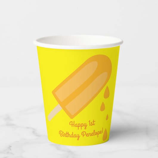 Popsicle Kid's Birthday Party Summer Pappbecher (Vorderseite)