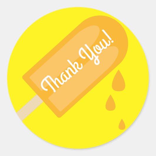 Popsicle Kid's Geburtstagsparty Runder Aufkleber (Vorderseite)