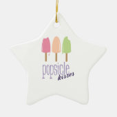 Popsicle-Küsse Keramik Ornament (Vorne)