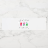 Popsicle Let's Chill Kindergeburtstag Party Wasserflaschenetikett (Einzelnes Label)