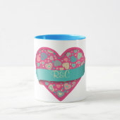 Popsicle Liebe-Herz mit der Fahne, kundengerecht Tasse (Zentrum)