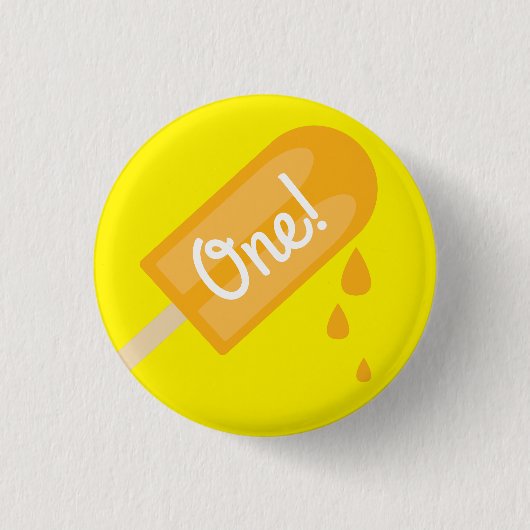 Popsicle Niedlich Summer Kid's Birthday Party Button (Vorderseite)