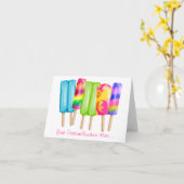 Popsicle notecards karte (Gelbe Blume)