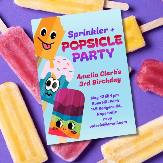 Popsicle Party Birthday Einladung