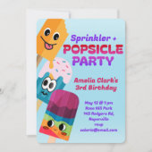 Popsicle Party Birthday Einladung (Vorderseite)