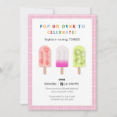 Popsicle Party Einladung (Vorderseite)