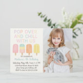 Popsicle Party Kindergeburtstag Einladung (Stehend Vorderseite)