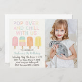 Popsicle Party Kindergeburtstag Einladung (Vorne/Hinten)
