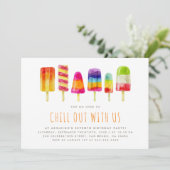 Popsicle Party | KINDERGEBURTSTAG PARTY EINLADUNG (Stehend Vorderseite)