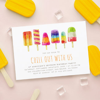 Popsicle Party | KINDERGEBURTSTAG PARTY EINLADUNG