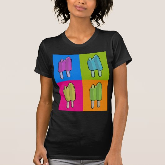 Popsicle-Pop-Kunst T-Shirt (Vorderseite)