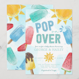 Popsicle Pop über Kinderdusche Einladung