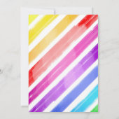 Popsicle Rainbow Pink Girl Birthday Einladung (Rückseite)