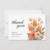 Popsicle Ready to Pop Baby Dusche Dankeskarte (Vorderseite)