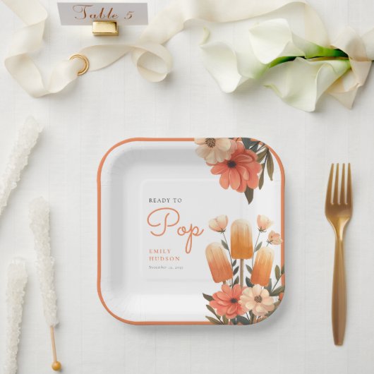 Popsicle Ready to Pop Baby Dusche Pappteller (Hochzeit)