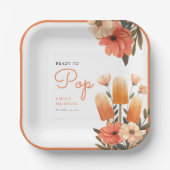 Popsicle Ready to Pop Baby Dusche Pappteller (Vorderseite)