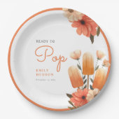 Popsicle Ready to Pop Baby Dusche Pappteller (Vorderseite)