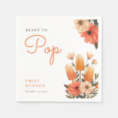 Popsicle Ready to Pop Baby Dusche Serviette (Vorderseite)