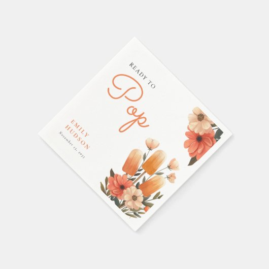 Popsicle Ready to Pop Baby Dusche Serviette (Ecke)