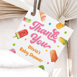 Popsicle Ready to Pop Baby Dusche Vielen Dank Geschenkanhänger