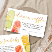 Popsicle Ready to Pop Baby Shower Diaper Raffle Begleitkarte