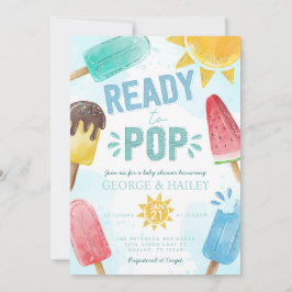 Popsicle Ready to Pop Baby Shower Einladung