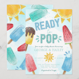 Popsicle Ready to Pop Baby Shower Einladung