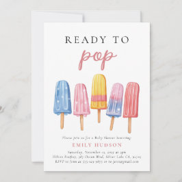 Popsicle Ready to Pop Baby Shower Einladung